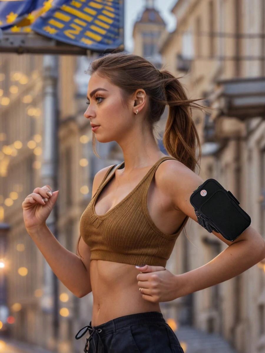 Universal Running Armband Phone Case Holder High Quality Phone Bag Jogging Fitness Gym ArmBand For Phone - Black - View 1