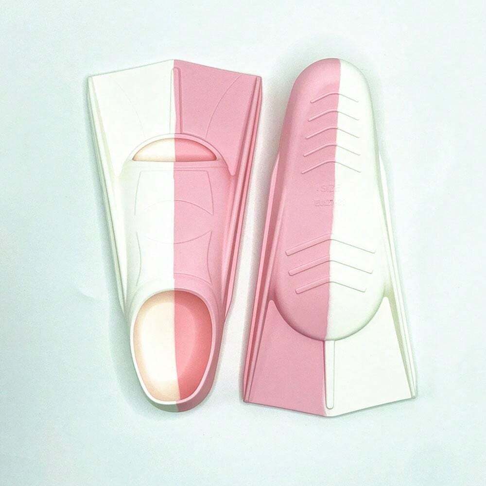 1 Pair Silicone Short Fins For Swimming Training, Youth Professional