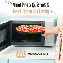 4入組4/6/8/10英寸無黏披薩盤，蛋糕模具，披薩蛋糕甜點烘焙盤，可拆卸底座的圓菊花派盤，可重複使用的碳鋼奶酪烘焙器具，耐用的碳鋼烤模 - 4pcs- Black - 查看 5