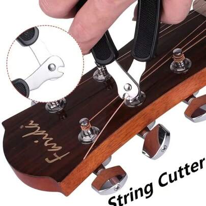 1/2/5 st 3-i-1 verktygssats för gitarrsträngbyte - strängupprullare, strängskärare och stallstiftsavdragare - lätt att använda, byter snabbt och enkelt gitarrsträngar, perfekt för nybörjare och musikälskare, perfekt present till musiker