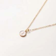 1 Stück Modische Halskette Mit Buchstaben-anhänger, Personalisierte Buchstaben-halskette Für Frauen Und Mädchen, Goldfarben, Geschenk-accessoires