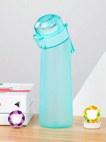 1pc Sports Water Bottle With 1 Random Scent Pod, 0 Sugar 0 Calorie Scent Pods, For Valentine's Day Gifts, Birthday Gift, Suitable For Gyms, Schools, 7pcs Scent Pods Available, For Outdoor, Camping