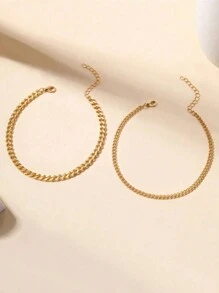 5pcs New Fashion Zinc Alloy Material Waterproof Tarnish Resistant Twisted, Snake & Beaded Chain Bracelet Set, Perfect For Women's Daily Wear, Party Dressing And Gift Giving(Do Not Wear During Exercise Or Bathing)
