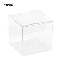 10pcs Clear Plastic Boxes For Gifts Pvc Packing Box Gift Packaging Transparent Candy Box Wedding Gift Boxes Wedding Party Favors - White - View 9