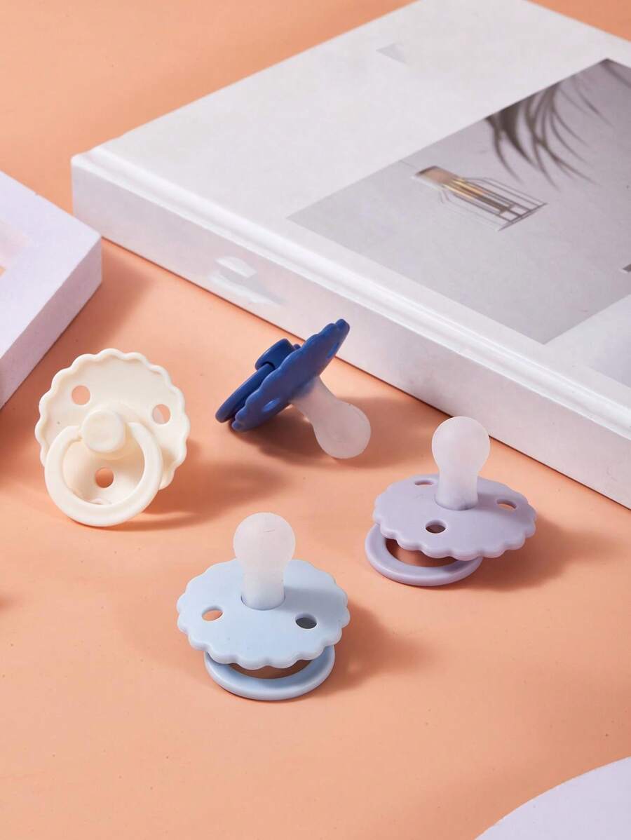1pc Flower Petal Pacifier With Transparent Soft Silicone Material