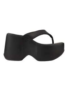 Women Platforms & Wedge Sandals - 黑色 - 查看 3