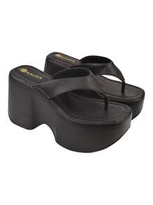 Women Platforms & Wedge Sandals - 黑色 - 查看 2