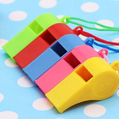 100pcs Random Color Sports Whistle Party Favors For Soccer & Basketball Games, Birthday & Wedding Celebration,Christmas