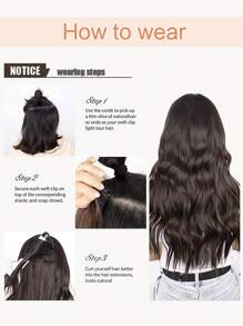 16inch/20inch Clip-In Hair Extensions 4pcs/Set Wavy Curly Pearl Blonde Hair Extensions For Women - Platinum - View 9