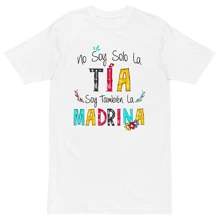 Playera Regalo para Tía Madrina "No solo soy la Tía, tambien la madrina" - Blanco - Ver 2