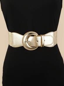 1pc Shiny Laser Crocodile Pattern Waist Belt With Buckle Halloween Summer, School Fall, Autumn, Halloween - A - View 6