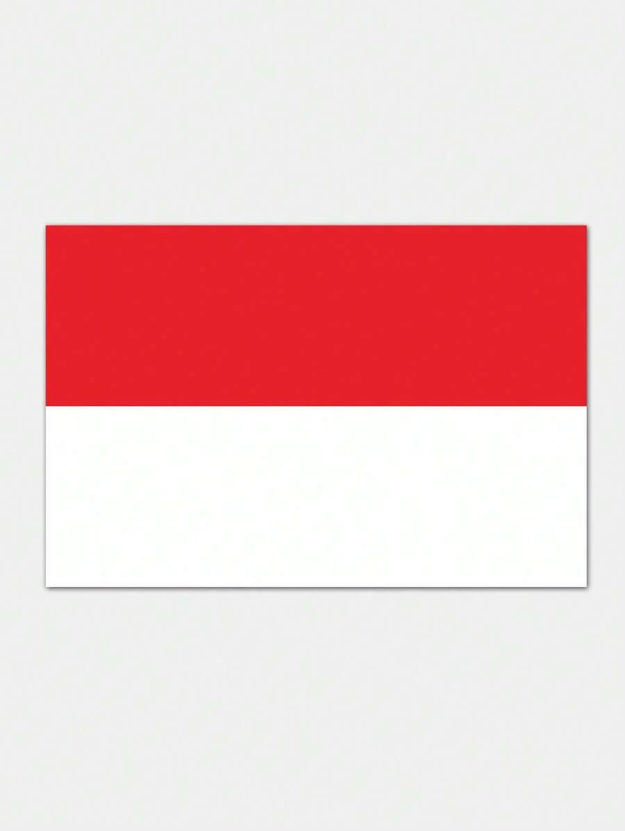 Bandera de Indonesia No.4, 90*150cm, un lado impreso - Albaricoque - Ver 1