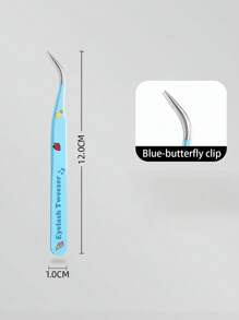 1 Pc Lash Tweezers Eyelash Extension Tweezers, Stainless Steel Straight Tip Tweezers Curved Tip Tweezers Individual Volume Eyelash Tweezers Isolation Tweezers False Lash Application Tools
