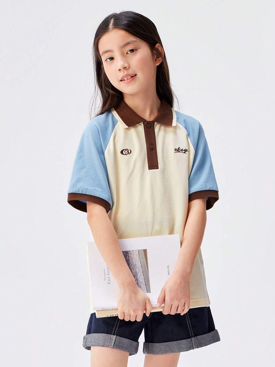 Balabala Camiseta de manga corta para niños, camisa básica para niños 2024 Nueva, camisa polo de verano para niños grandes
