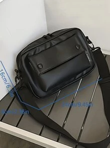 Men's Pu Shoulder Bag, Chest Bag, Coin Purse, Messenger Bag Winter Holiday Tote Bag Fany Pack Beach Bag Gym Bag Black Bag Hiking Large Capacity Multi-Functional Portable Vacation Hip Bag Christmas Gifts School Supplies New Life Items For Students Men Essentials Side Bag Purse Essentials Fashion Men's Bags Business Graduation Small Bag Body Bag Pouch
