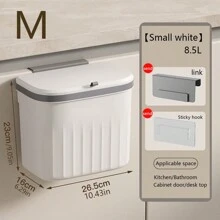 Simple Bathroom Trash Can, Wall-Mounted Large Capacity Garbage Bin With Waterproof And Bearing Features For Home And Toilet Home Bathroom Decor Bathroom Organizer Fall Decor Back To School
