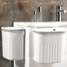 Simple Bathroom Trash Can, Wall-Mounted Large Capacity Garbage Bin With Waterproof And Bearing Features For Home And Toilet Home Bathroom Decor Bathroom Organizer Fall Decor Back To School
