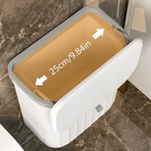 Simple Bathroom Trash Can, Wall-Mounted Large Capacity Garbage Bin With Waterproof And Bearing Features For Home And Toilet Home Bathroom Decor Bathroom Organizer Fall Decor Back To School