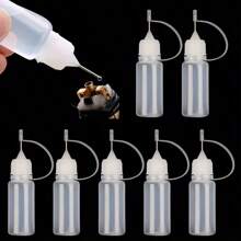 10 Stücke 10 Ml Bastelwerkzeug Leere Plastikflasche Klebstoffapplikator Nadelspitze Quetsch-extrusionsflasche Geeignet Für Den Diy-quiltprozess Von Farbe, Papier, Klebstoff, Tinte, Flüssigkeits-aufbewahrungsflasche