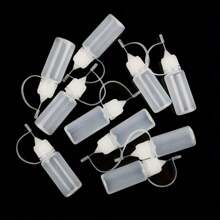 10 Stücke 10 Ml Bastelwerkzeug Leere Plastikflasche Klebstoffapplikator Nadelspitze Quetsch-extrusionsflasche Geeignet Für Den Diy-quiltprozess Von Farbe, Papier, Klebstoff, Tinte, Flüssigkeits-aufbewahrungsflasche