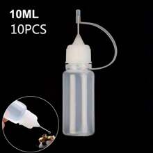 10 Stücke 10 Ml Bastelwerkzeug Leere Plastikflasche Klebstoffapplikator Nadelspitze Quetsch-extrusionsflasche Geeignet Für Den Diy-quiltprozess Von Farbe, Papier, Klebstoff, Tinte, Flüssigkeits-aufbewahrungsflasche