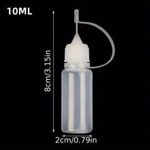 10 Stücke 10 Ml Bastelwerkzeug Leere Plastikflasche Klebstoffapplikator Nadelspitze Quetsch-extrusionsflasche Geeignet Für Den Diy-quiltprozess Von Farbe, Papier, Klebstoff, Tinte, Flüssigkeits-aufbewahrungsflasche