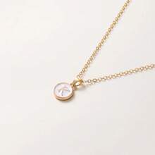1 Stück Modische Halskette Mit Buchstaben-anhänger, Personalisierte Buchstaben-halskette Für Frauen Und Mädchen, Goldfarben, Geschenk-accessoires