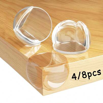 4/8Pcs Silicone Corner Protector, Table Protectors, Clear Furniture Corner Guards & Edge Bumpers Cushion To Cover Sharp Furniture & Table Edges