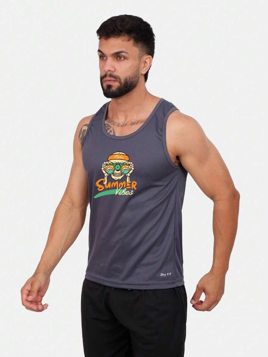 Men Tank Tops - Màu xám đen - Xem 1