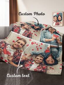 1 Stück personalisierte Foto-Decke, individuelle Decke mit Foto und Text, Decke mit Fotocollage, personalisierte Hundedecke, personalisierte Wurfdecken, für Büro, Hund Foto Decke, Collagedecke, Beste Freund Foto Decke, gemütliche Decke, Familienfoto-Geschenk, Hochzeitsgeschenk, Geburtstagsgeschenk, Muttertagsgeschenk, Vatertagsgeschenk, Geschenk für Mutter/Vater, Geschenk für Freund, Geschenk für sie