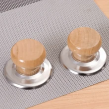 1pc Wooden Pan Cover Handle With Wooden Beads, Heat Resistant Universal Pot Cover Knob For Kitchen Cookware, Replacement For Stainless Steel Pot Lid Knobs - Resistant To Heat, Made Of Wood, Easy To Install, Available In Multi-Piece Options, Suitable For Replacing Pot Handle And Button Covers, Kitchen Tool Accessories - Wood Color - View 5