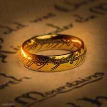 Cinereplicas LOTR Vòng cổ One Ring Trang sức - Vàng - Xem 4