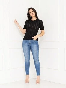 Women T-Shirts - 黑色 - 查看 2