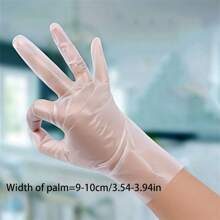 50pcs/100pcs, Disposable TPE Gloves, Transparent Thickened Gloves, Powder Free Anti-Static, Suitable For Kitchen Cleaning, Household Cleaning, Food Processing, Baking, Beauty Hairdressing, Pet Care, Painting, Cleaning Supplies,Kitchen,Bathroom,Home,Household Supplies
