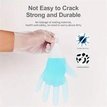 50pcs/100pcs, Disposable TPE Gloves, Transparent Thickened Gloves, Powder Free Anti-Static, Suitable For Kitchen Cleaning, Household Cleaning, Food Processing, Baking, Beauty Hairdressing, Pet Care, Painting, Cleaning Supplies,Kitchen,Bathroom,Home,Household Supplies