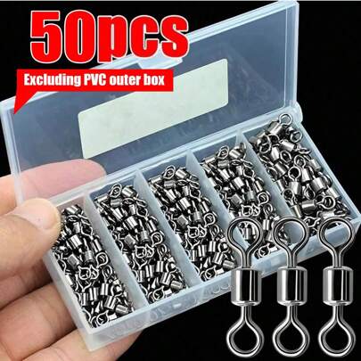 桶式钓鱼转环，不锈钢转环渔具海水、淡水、前导线/线/诱饵连接器