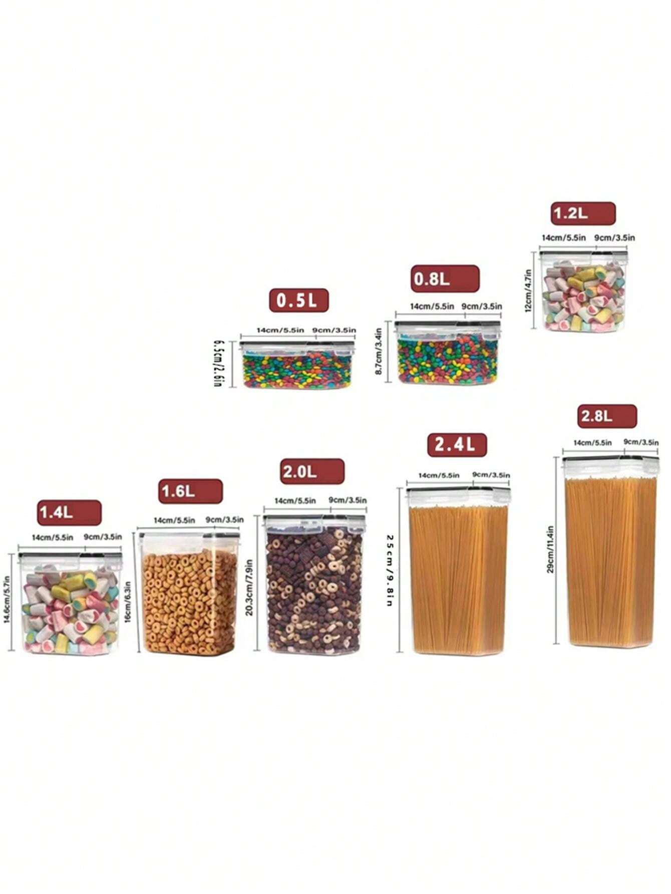 3/4/9/10/12/15/24/36pcs Storage Containers, Airtight Food Storage