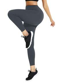 Spring And Autumn Adjustable High-Waisted 3-Buckle Women\ Yoga Pants, Outdoor Sports Pants, Gym Leggings, Running Tights, Slimming And Lifting Butt Leggings, Women\ Clothing - 深灰色 - 查看 2