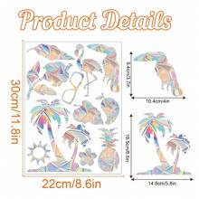 Rainbow Suncatcher Window Stickers PVC Cat Butterfly Prism Glass Wall Sticker Home Kids Bedroom Decoration Self Adhesive Decal, Stickers, Wall Decal, Vinyl Decal For Home Decorations, Spring Decoration Items Refresh Your Home, Festival Decoration Stickers Gifts Birthday Graduation - Multicolor - View 13
