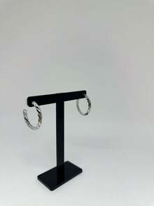 Women Hoop Earrings - Bạc - Xem 1