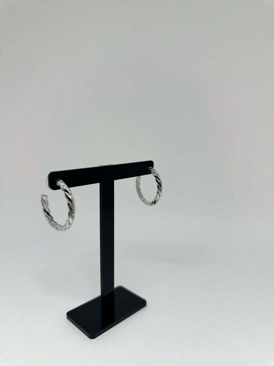 Women Hoop Earrings - Bạc - Xem 1