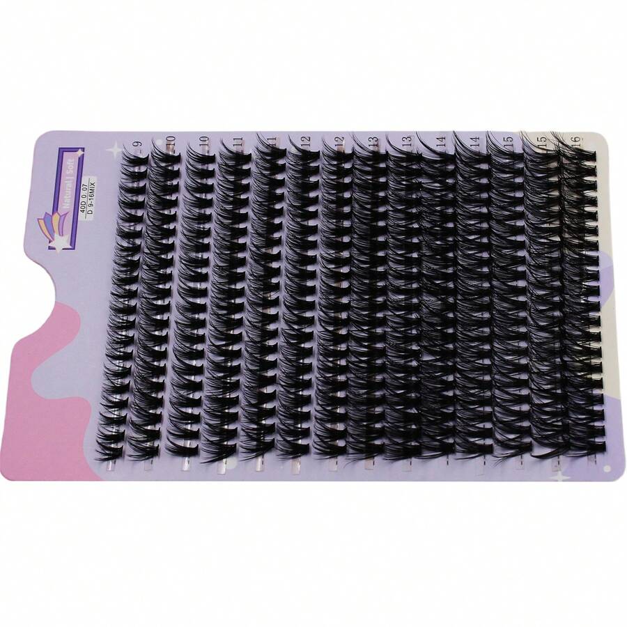 14 Rows 280 Clusters 40D Mix 916mm Cluster Lashes Extension Natural