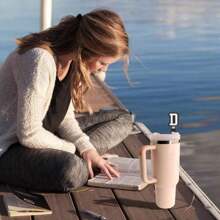 0.4in Cute Silicone Initial Letter Straw Covers Cap For Cup, Dust-Proof Drinking Straw Reusable Straw Tips Lids, Personalized Charm For Tumbler, Kitchen, Christmas Gift,School Supplies