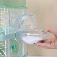 Habitación externa de baño de hamster a prueba de salpicaduras de arena, modificada para sala de sauna que puede conectarse a la caja de arena para baño