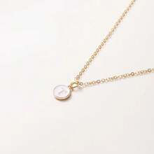 1 Stück Modische Halskette Mit Buchstaben-anhänger, Personalisierte Buchstaben-halskette Für Frauen Und Mädchen, Goldfarben, Geschenk-accessoires