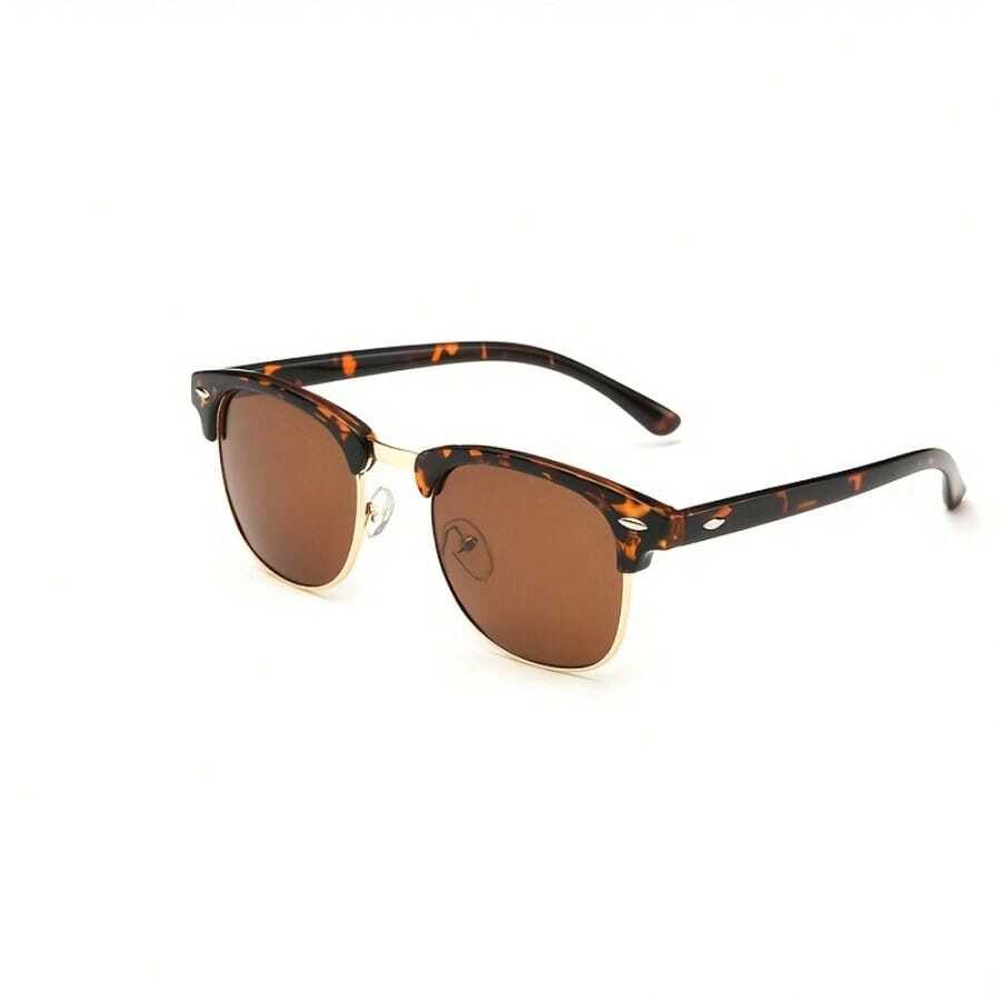 1pc Men's Fashion Round Polarized Fashion Glasses, Men's Classic Retro