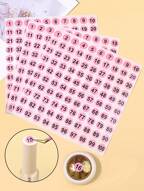 klimonla 2 Sheets Of Waterproof Numbered Nail Stickers, Circular Nail Polish Gel Color Labels For Keeping Track Of Nail Polish Colors And Design, Consecutive Number Stickers,Nail Supplies,Nail Tools,Nail Art Tools,Back To School,Nails,Nail Tools For Press On Nails