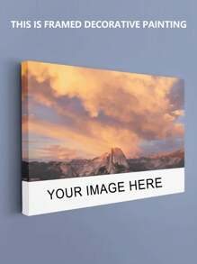 1pc Framed Creative Canvas Print Poster, Custom Photo Print, Personalized Photo Canvas Wall Art, Valentine's Day Decor, Artwork Wall Painting For Gift, Keepsake, Bathroom, Bedroom, Office For Him Her, Friends For Anniversaries, For Valentine's Day, For Mother's Day, For Birthdays, For Children's Day, For Graduation, For Weddings, For Housewarming Dining Room, Living Room, Bedroom, Office, Tea Room, Home, Valentine Day Decor Gifts, Slow Summer Living, Customized Wall Art, Chic Autumn