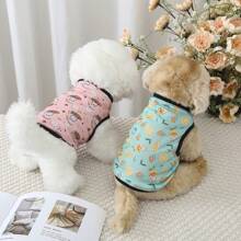 Original Cartoon Pet Clothes For Summer, Breathable Vest For Dogs And Cats, Suitable For Corgis, Teddy Bears, Etc.