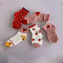 5 Paires De Chaussettes En Éponge Épaisses Et Chaudes Pour Enfants, De Couleur Aléatoire, Adaptées Aux Garçons Et Filles D'automne Et D'hiver